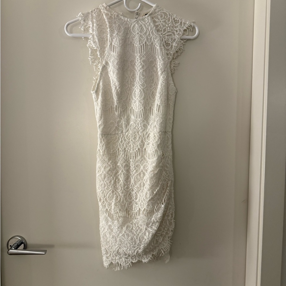 Chic White Lace Mini Dress